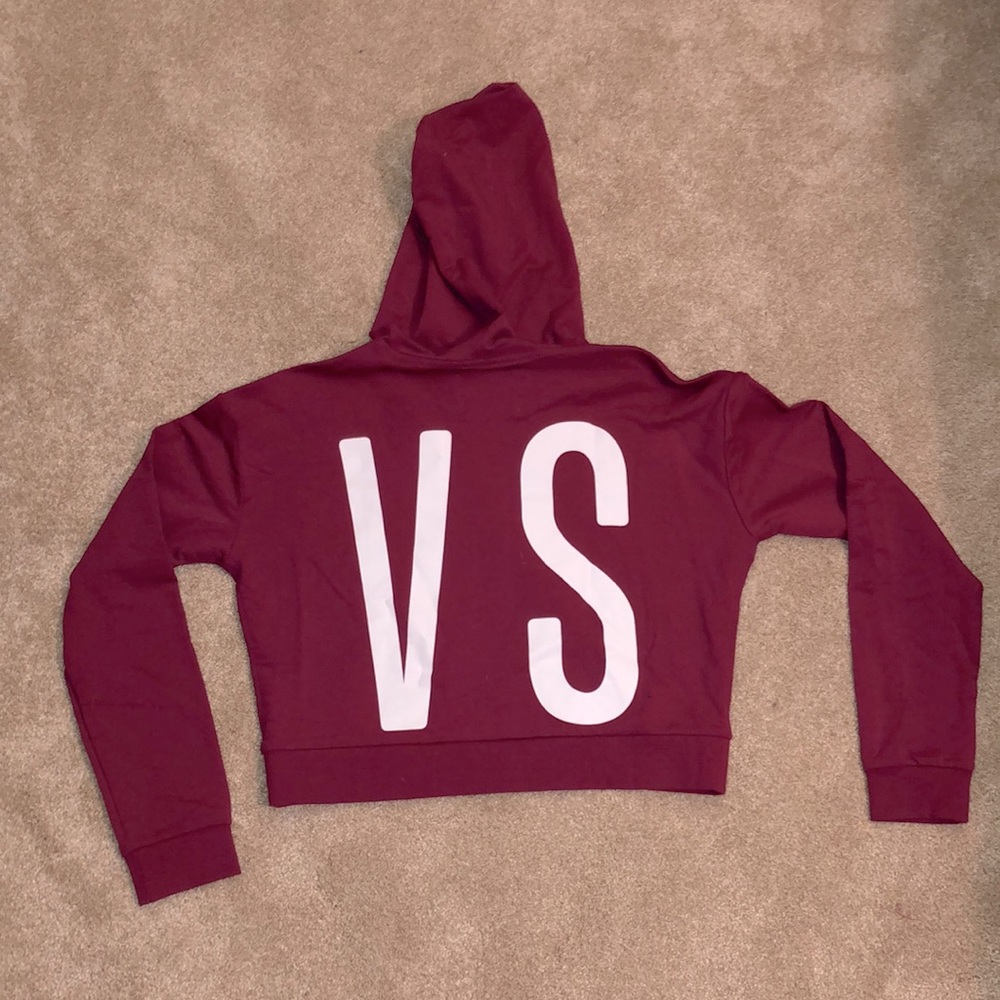 Victoria Secret Logo Crop Hoodie NWOT